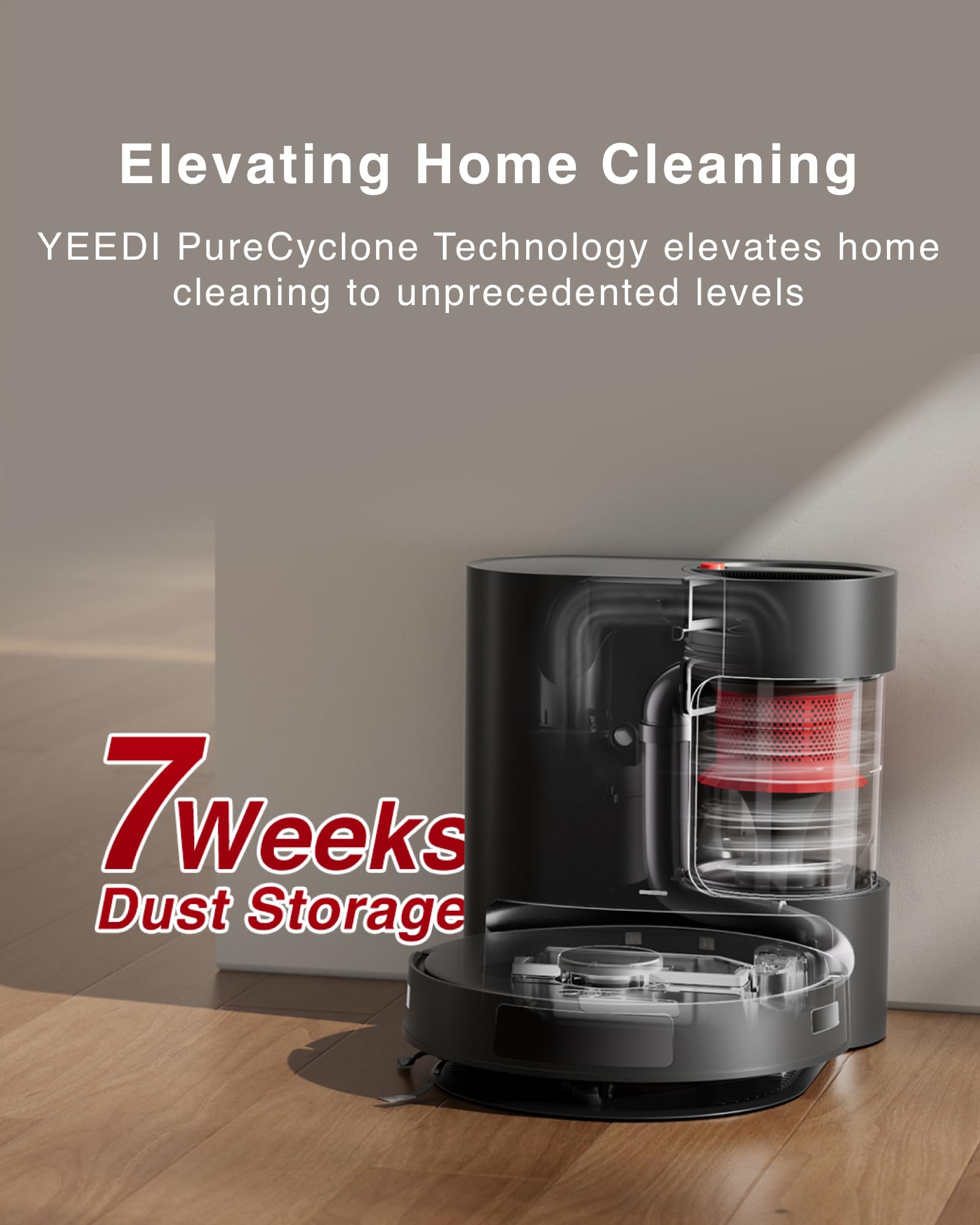 Yeedi C12 PRO Plus Robot Vacuum and Mop Combo with 3 Washable Mop Pads - Smart Cleaning for Hardwood Floors and Pet Hair - Perfect for Homes with Pets and Busy Families