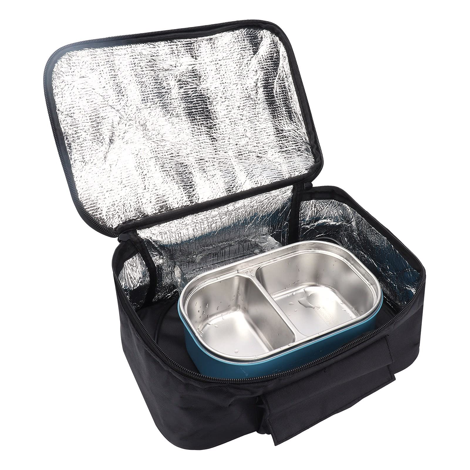 12V Portable Electric Car Oven - Mini Food Warmer & Heated Lunch Box for Reheating Meals & Cooking on the Go - Perfect for Road Trips, Camping, Picnics & Family Gatherings
