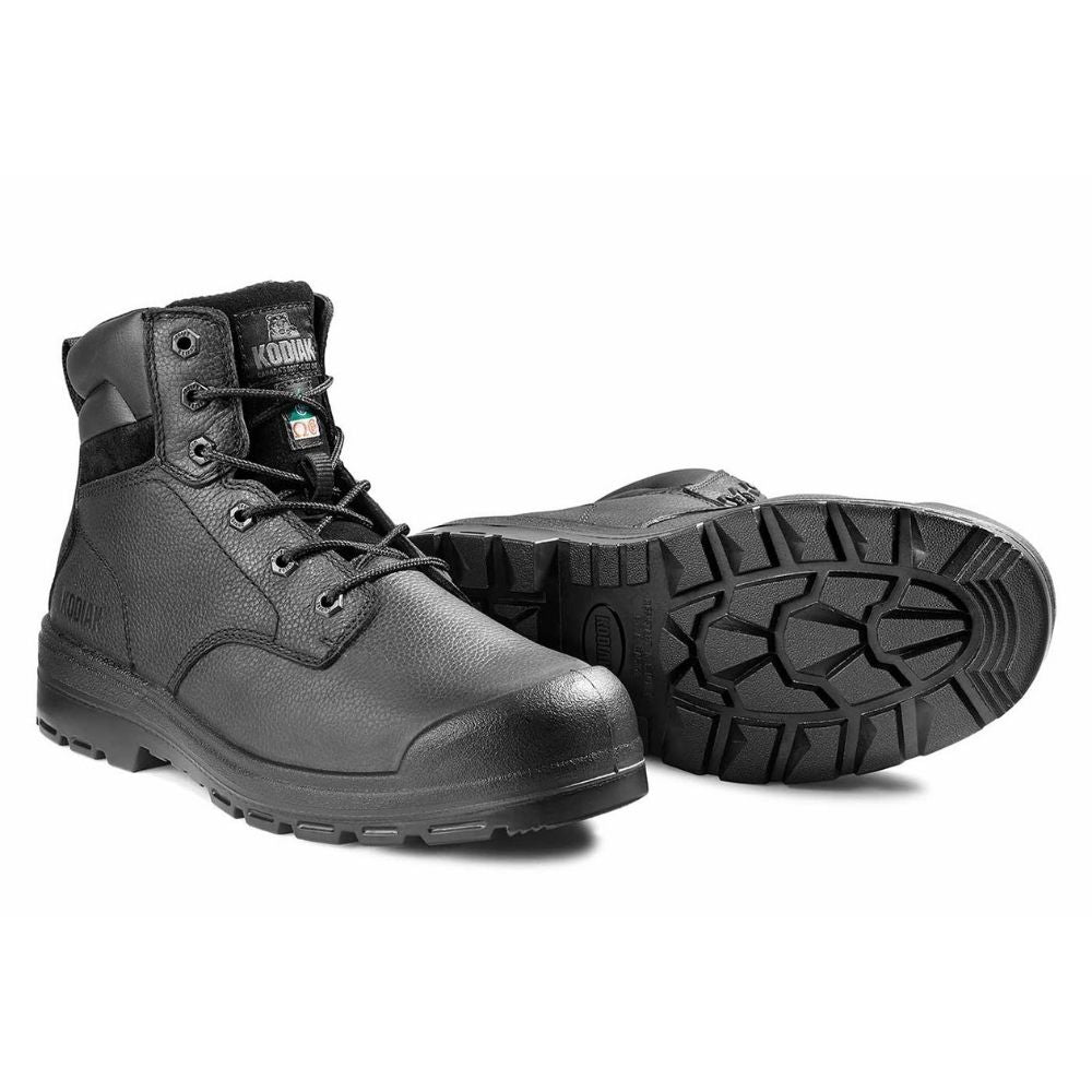 Kodiak Greb Men's 6-Inch Steel Toe Work Boots KD0A4TH4BLK - Black Safety Shoes for Construction, Warehouse & Outdoor Work