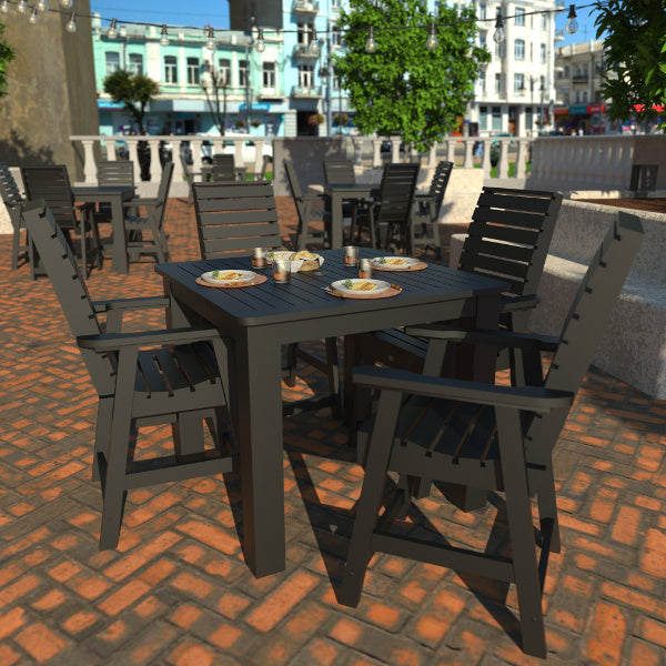5-Piece Square Counter Dining Set - Modern Kitchen Table & Stools for Small Spaces - Perfect for Breakfast Nook, Apartment, or Bar Counter Seating