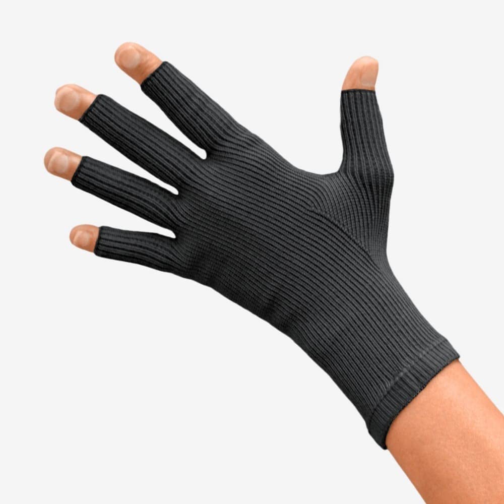 Exo Strong Compression Gloves for Arthritis & Carpal Tunnel Relief - XL Black (20-30 DIPs) - Wrist Support for Typing, Gaming & Daily Activities