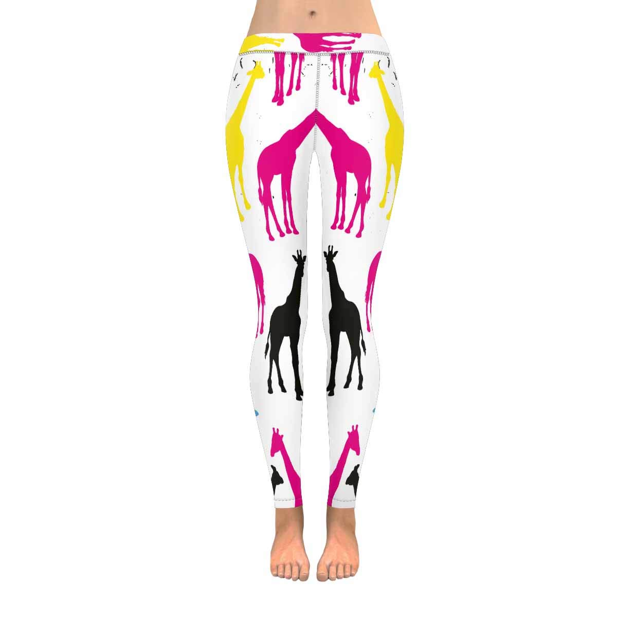 InterestPrint Women's Yoga Pants with Geometric Pattern - Funny Stretchy Gym Leggings for Workout & Running - Comfortable High-Waist Fitness Pants for Yoga, Pilates & Lounge Wear