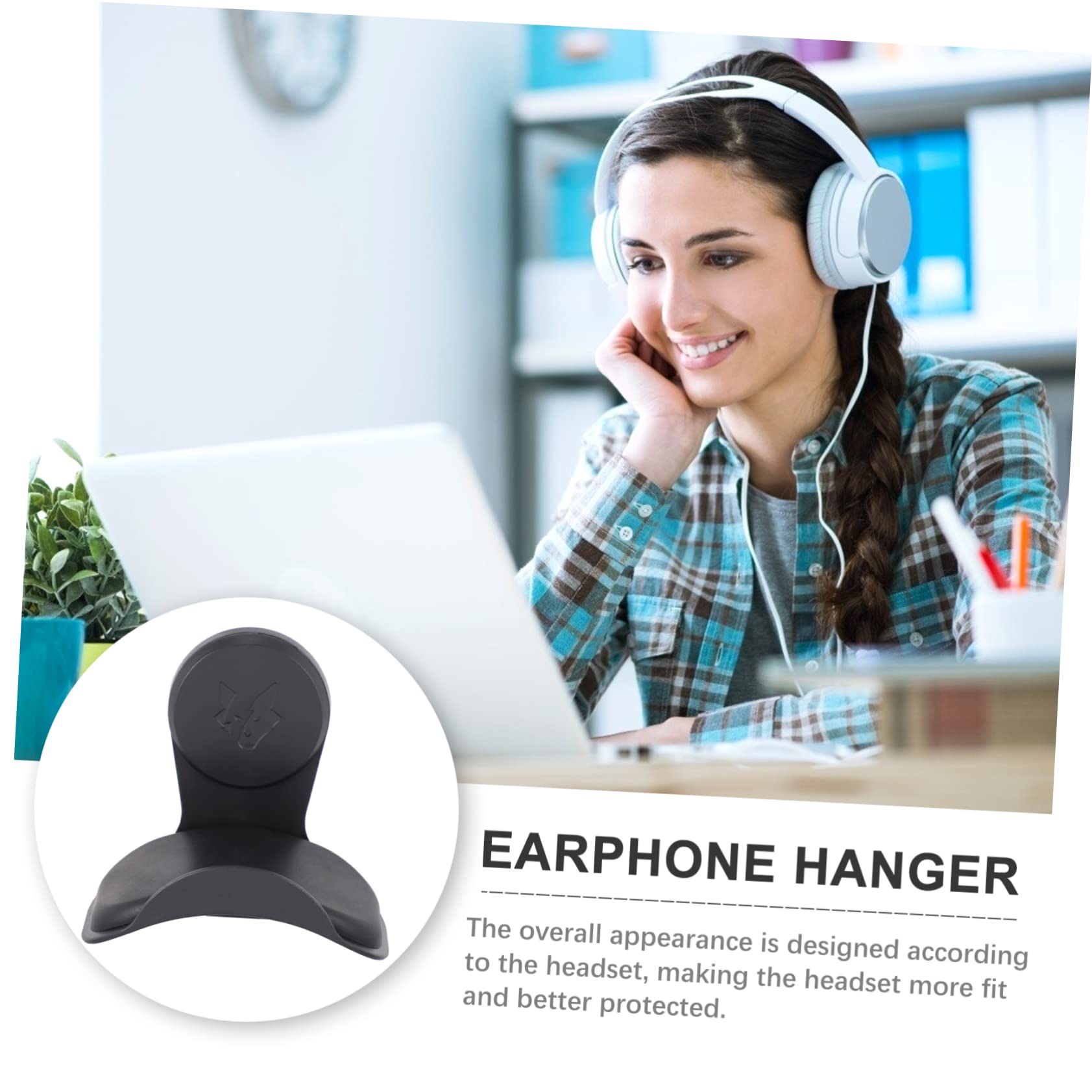 Artibetter 5-Pack Foldable Headphone Hanger Wall Mount - Space Saving Headset Stand Hook for Desk, Office, Gaming Setup (TPU Material) - Perfect for Organizing Headphones, Headsets & Gaming Accessories