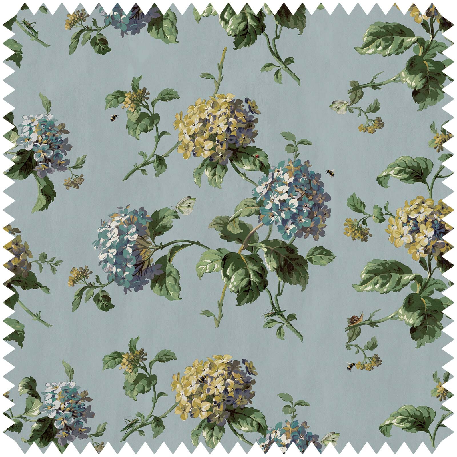HORTENSIA Cotton Linen Sky Blue Fabric Sample - Perfect for DIY Crafts, Home Decor & Upholstery Projects