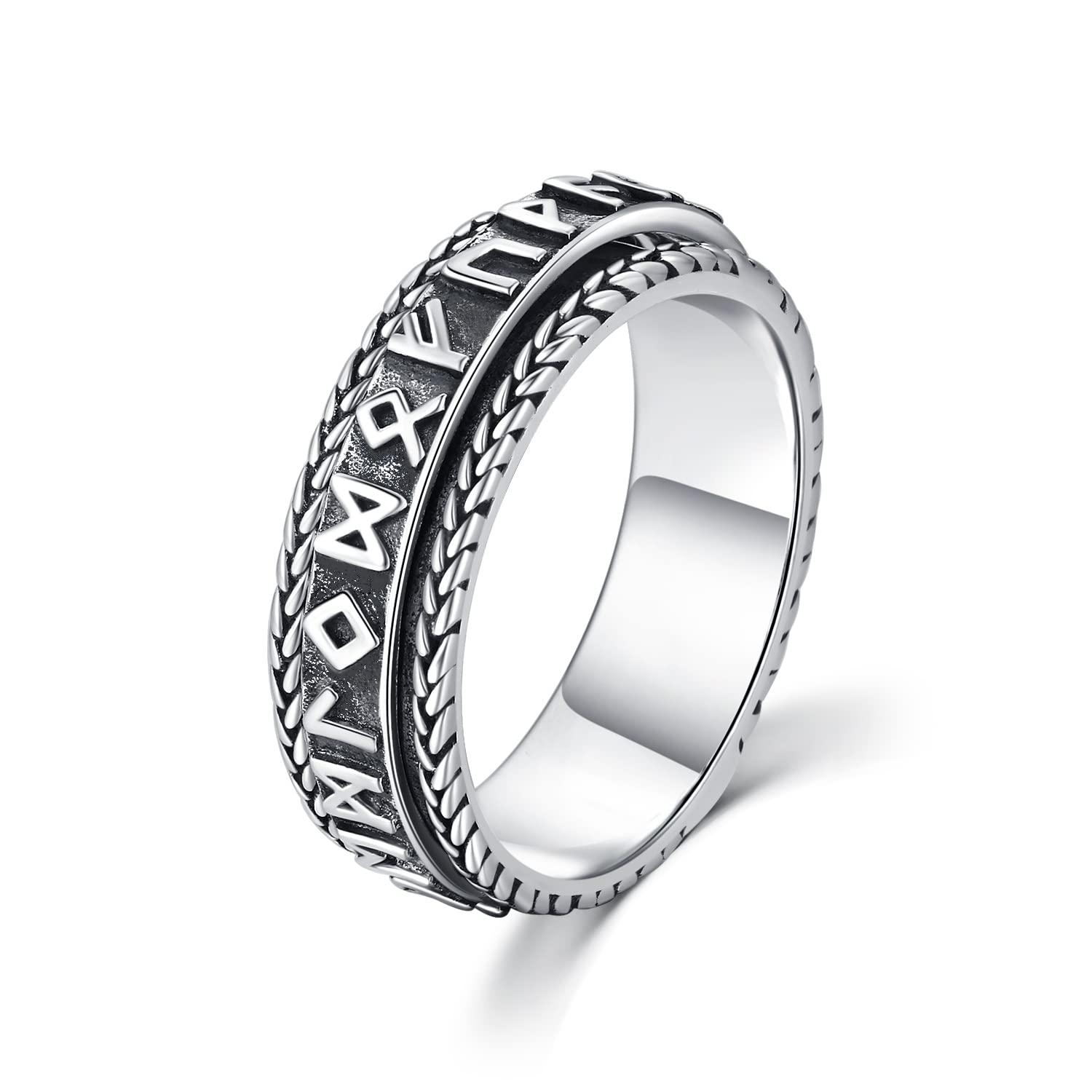 Viking Spinner Ring 925 Silver Stress Relief Jewelry for Women & Men - Perfect for Anxiety Relief & Gifting