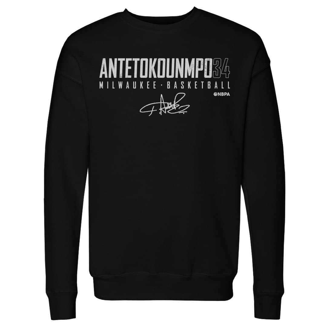 Giannis Antetokounmpo Milwaukee Bucks Crewneck Sweatshirt - 500 LEVEL NBA Basketball Jersey - Comfortable Fan Apparel for Game Day & Casual Wear