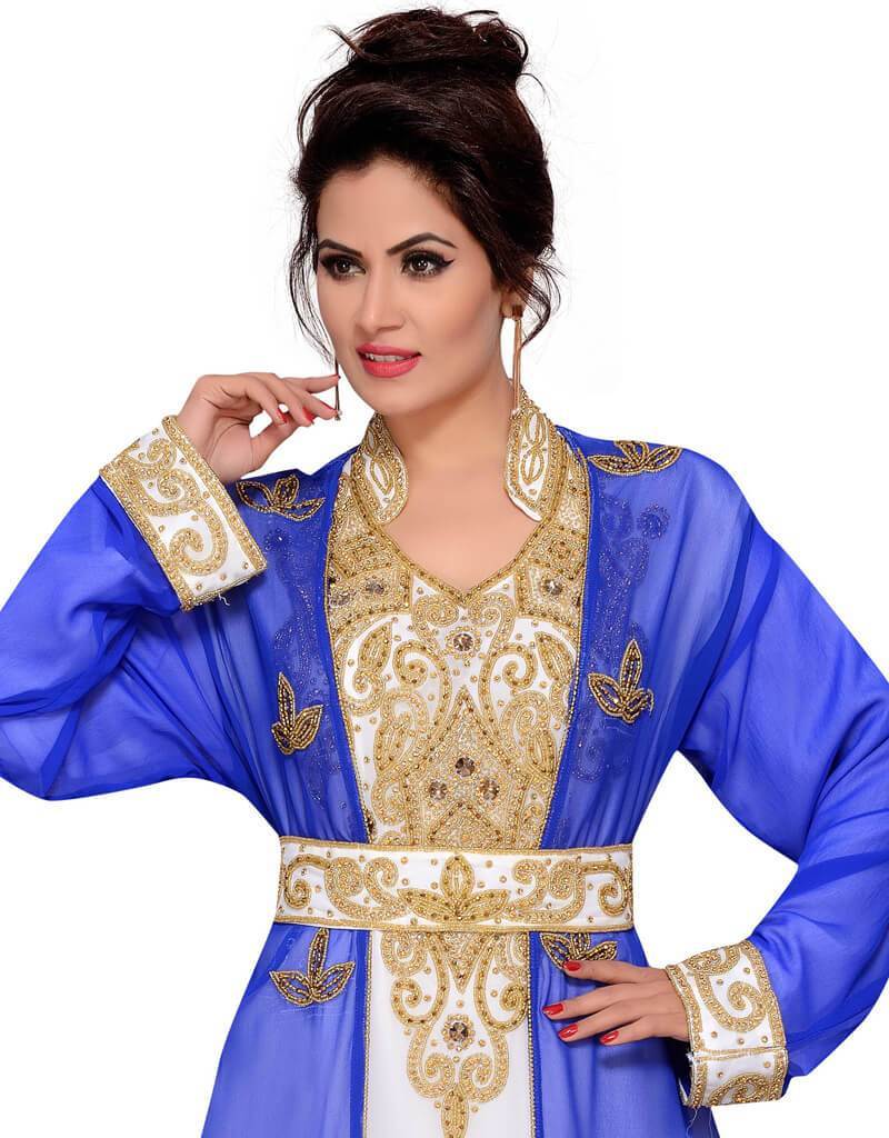 Elegant Moroccan Golden Caftan Dress for Women - Boho Chic Maxi Kaftan for Beach, Party & Special Occasions