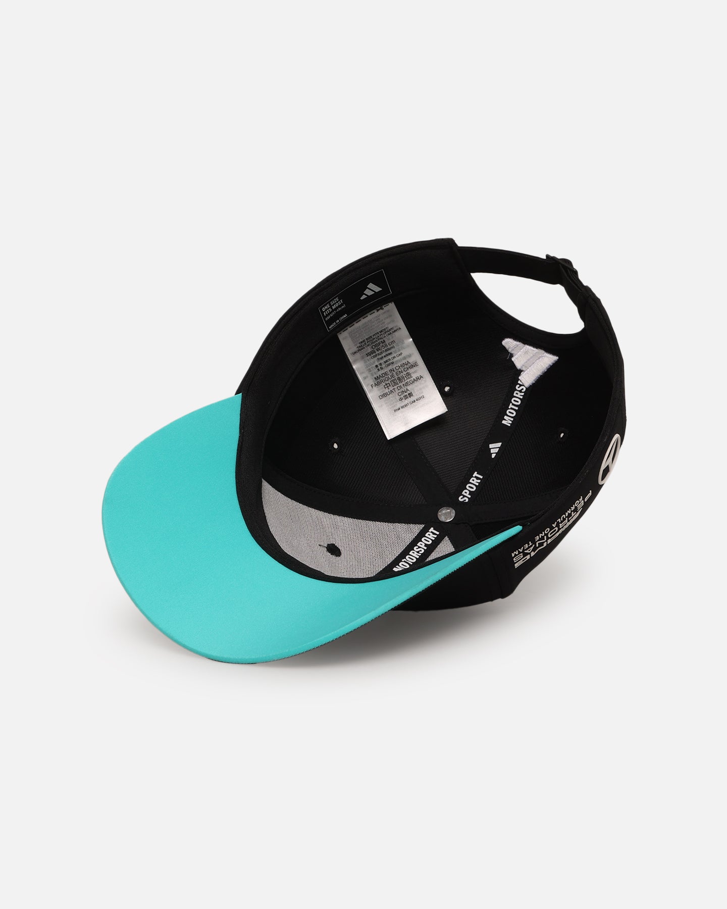 Adidas x Mercedes AMG Petronas Formula One 2025 F1 Driver Snapback Cap - Black & White Racing Hat for Motorsport Fans & F1 Enthusiasts