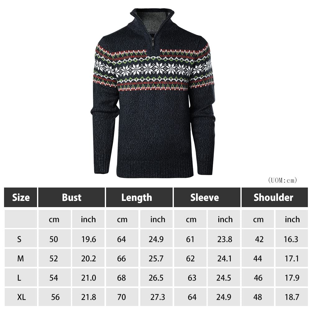 Superora Men's Half Zip Pullover Sweater - Long Sleeve Knitwear for Casual Wear