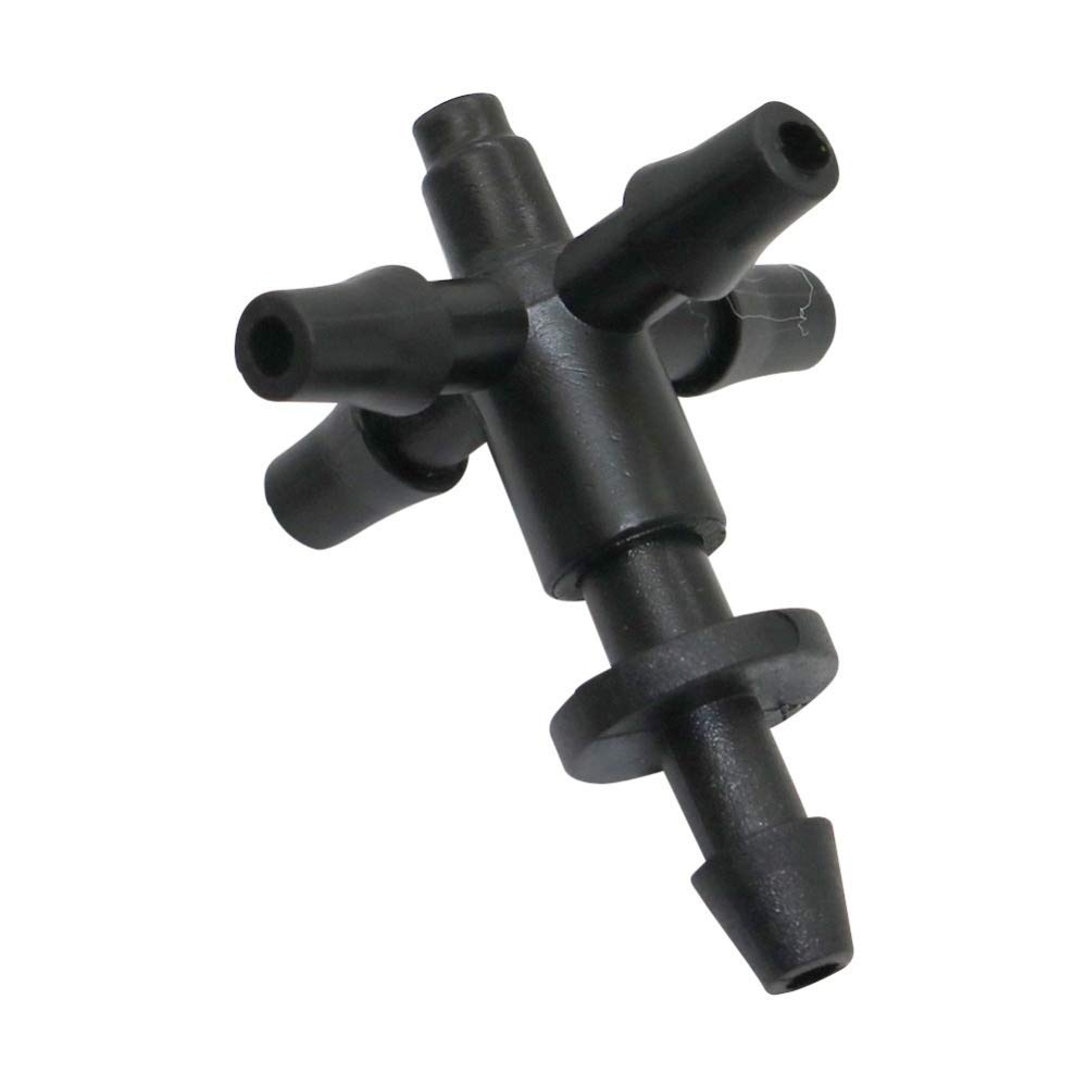 5-Way & 4-Way PVC Pipe Connectors - 40 Sets Drip Irrigation Hose Splitters, Garden Water Diverter & Barbed Adapter for Efficient Plant Watering | Perfect for Vegetable Gardens, Greenhouses & Lawn Sprinkler Systems