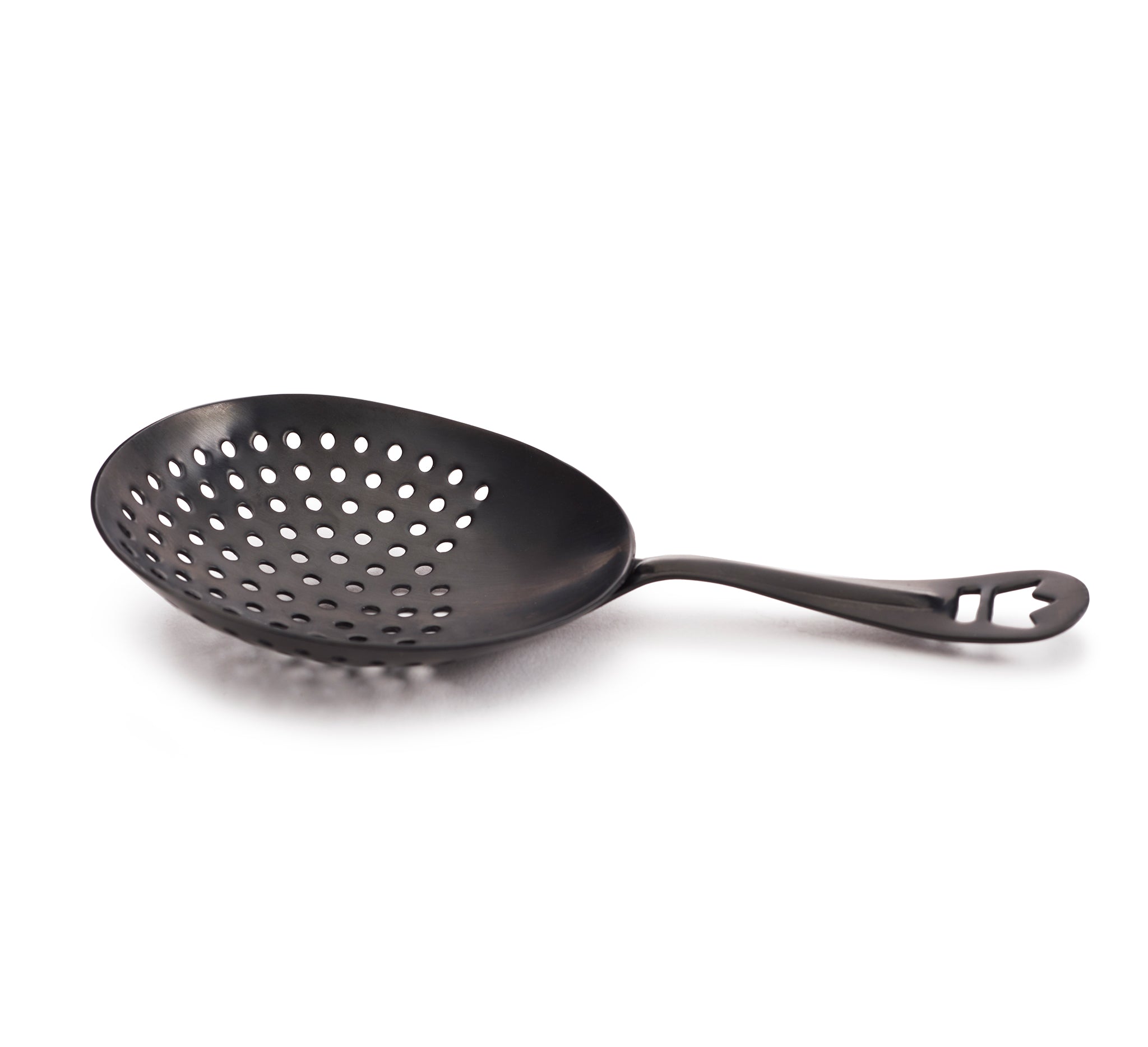 Premium Julep Strainer - Matte Black Barware for Cocktails, Mint Juleps & Home Bartending