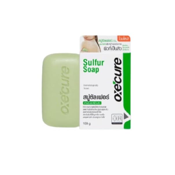 Oxe'cure Sulfur Soap 100g - Acne Treatment & Skin Cleansing Bar for Face and Body - Perfect for Oily Skin, Blackheads, and Blemish Control