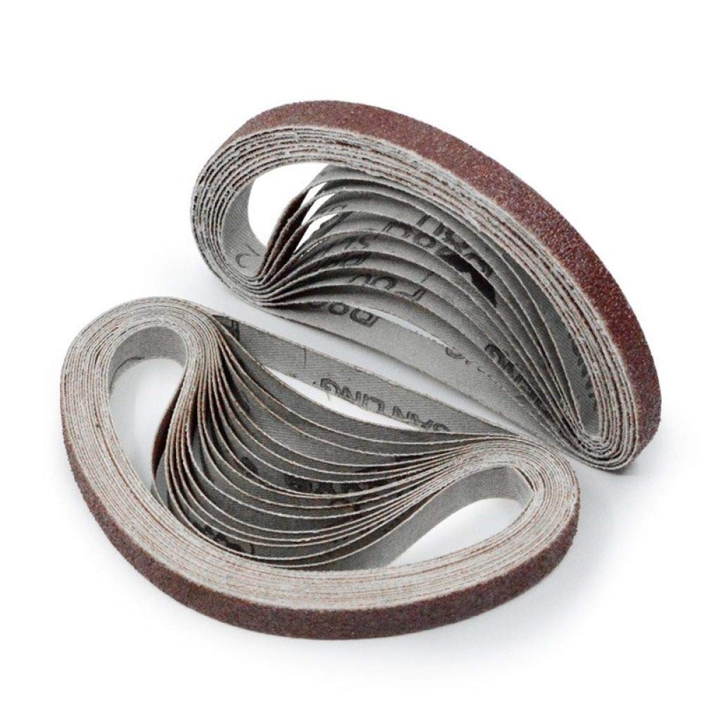 10pcs 10330mm Aluminum Oxide Sanding Belt 40-320 Grit for Grinder & Polishing - Abrasive Belt Accessories Kit for Woodworking, Metal Finishing & DIY Projects