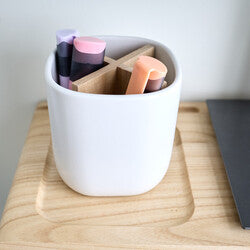 Eco-Friendly Divided Ceramic Mug for Office - Perfect for Coffee, Tea, and Snacks at Work or Home
