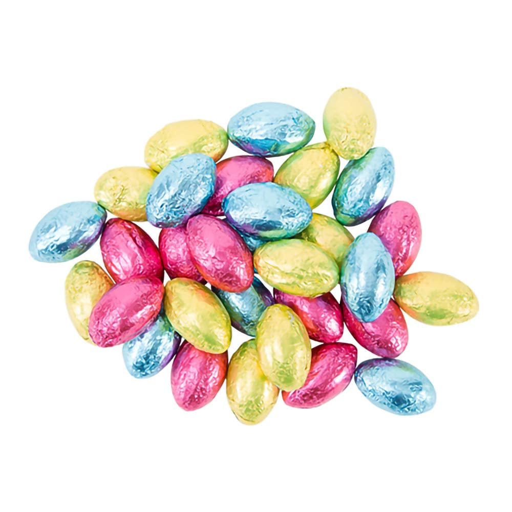 Easter Chocolate Eggs - Multicolored Foil Wrapped Milk Chocolate Treats - Kosher Certified, Half-Pound (Approx. 45 Pieces) - Perfect for Easter Baskets, Party Favors & Holiday Gifting