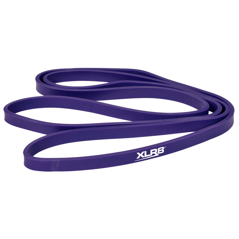 XLR8 Level 1 Resistance Band - 1.25cm Purple Strength Training Band for Home Workouts, Physical Therapy & Fitness Exercises
