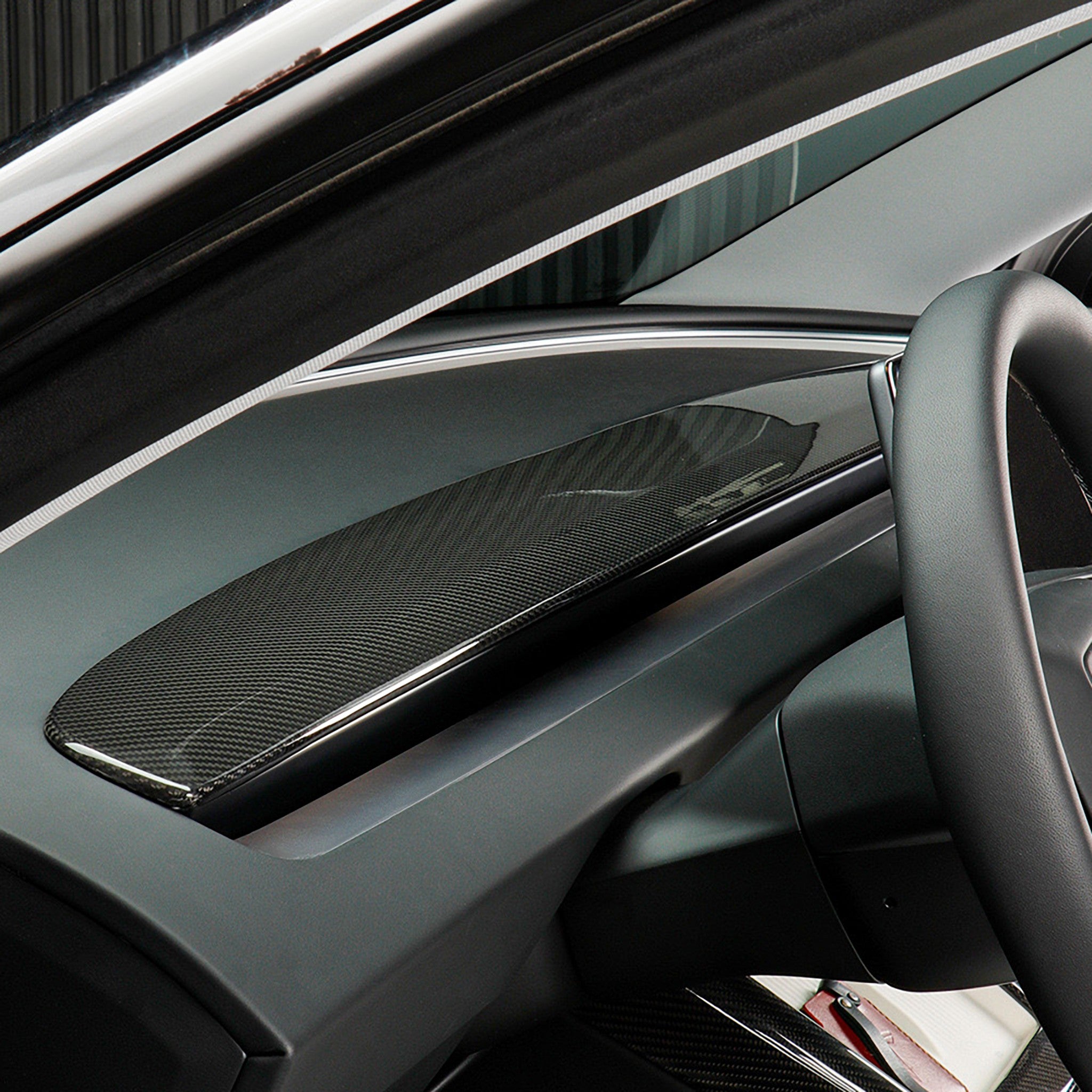 2024 Tesla Model 3 Interior Carbon Fiber Full Kit (33-Piece) - Genuine Dry Molded Carbon Fiber Upgrade for Luxury Car Interior - Perfect for Tesla Enthusiasts & Auto Detailing