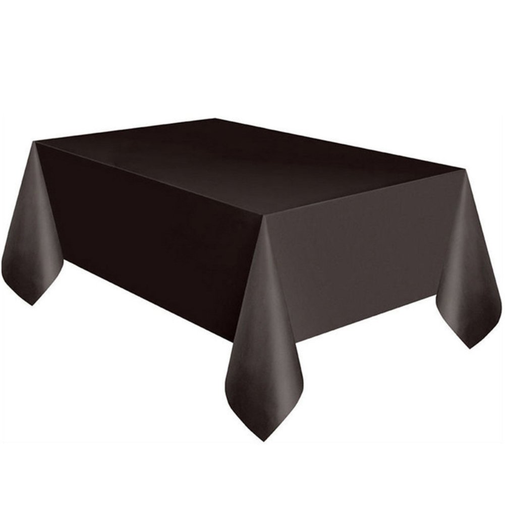 Premium Solid Color Rectangle Dining Table Cover - Washable Black Tablecloth for Birthday Party, Wedding, Holiday Decor & Home Dining Room Decorations
