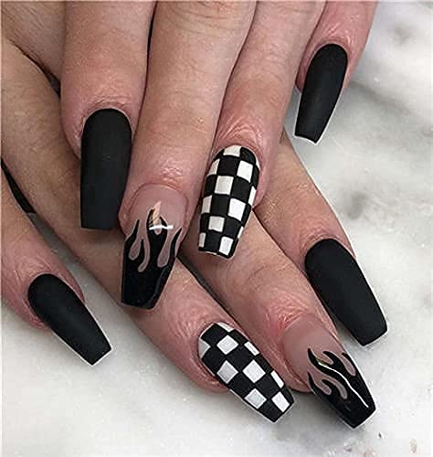 RENESMEE Professional Nail Art Dotting Liner Brush Set - 2 Pack White & Black Nylon Nail Painting Brushes for DIY Salon, Manicure, Gel Polish, Acrylic Nail Design - Perfect for Home Use & Professional Nail Artists