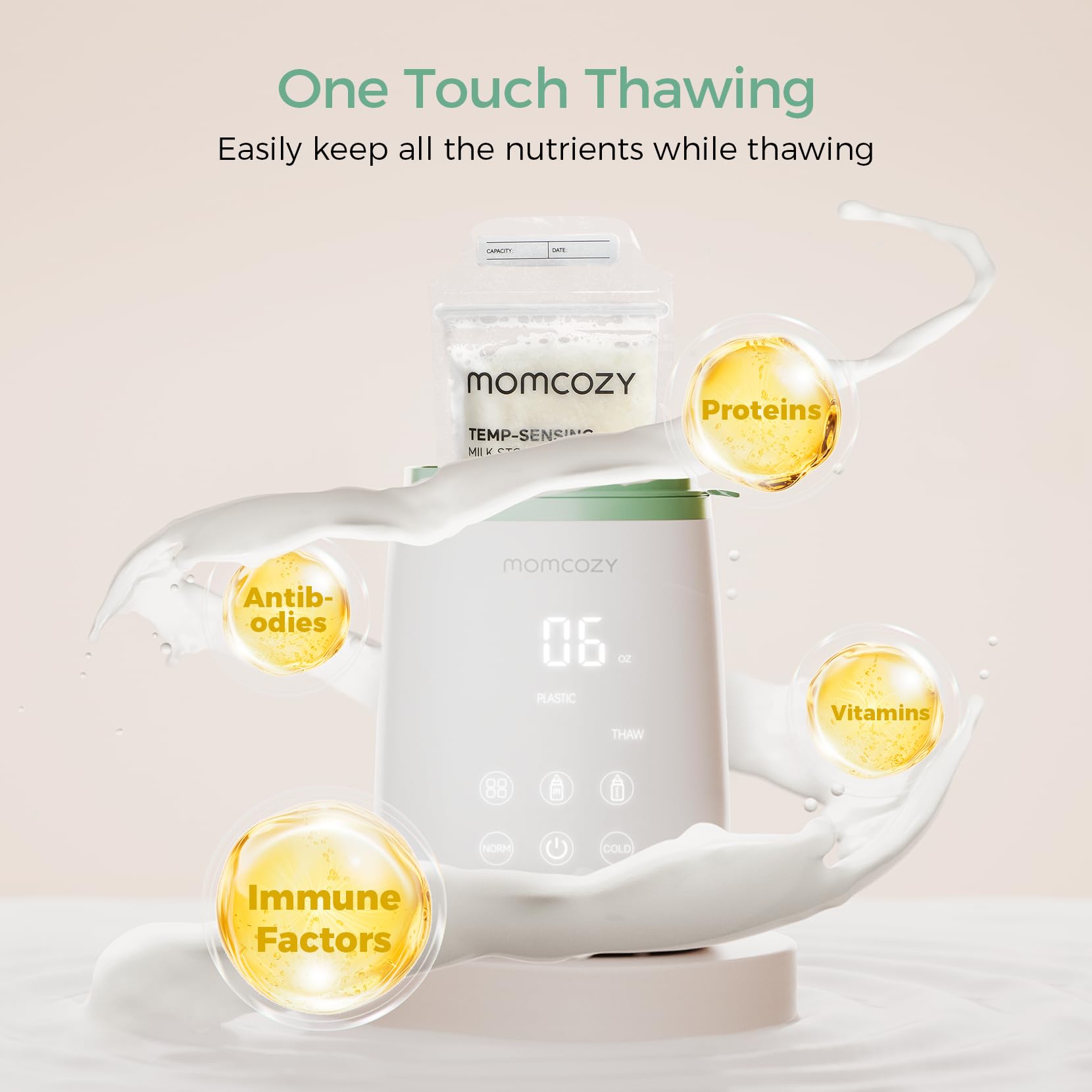 Momcozy Smart Baby Bottle Warmer & Sterilizer - Fast Heating with Precise Temperature Control, Auto Shut-Off for Breast Milk & Formula - Perfect for Nursery, Travel & Late-Night Feedings