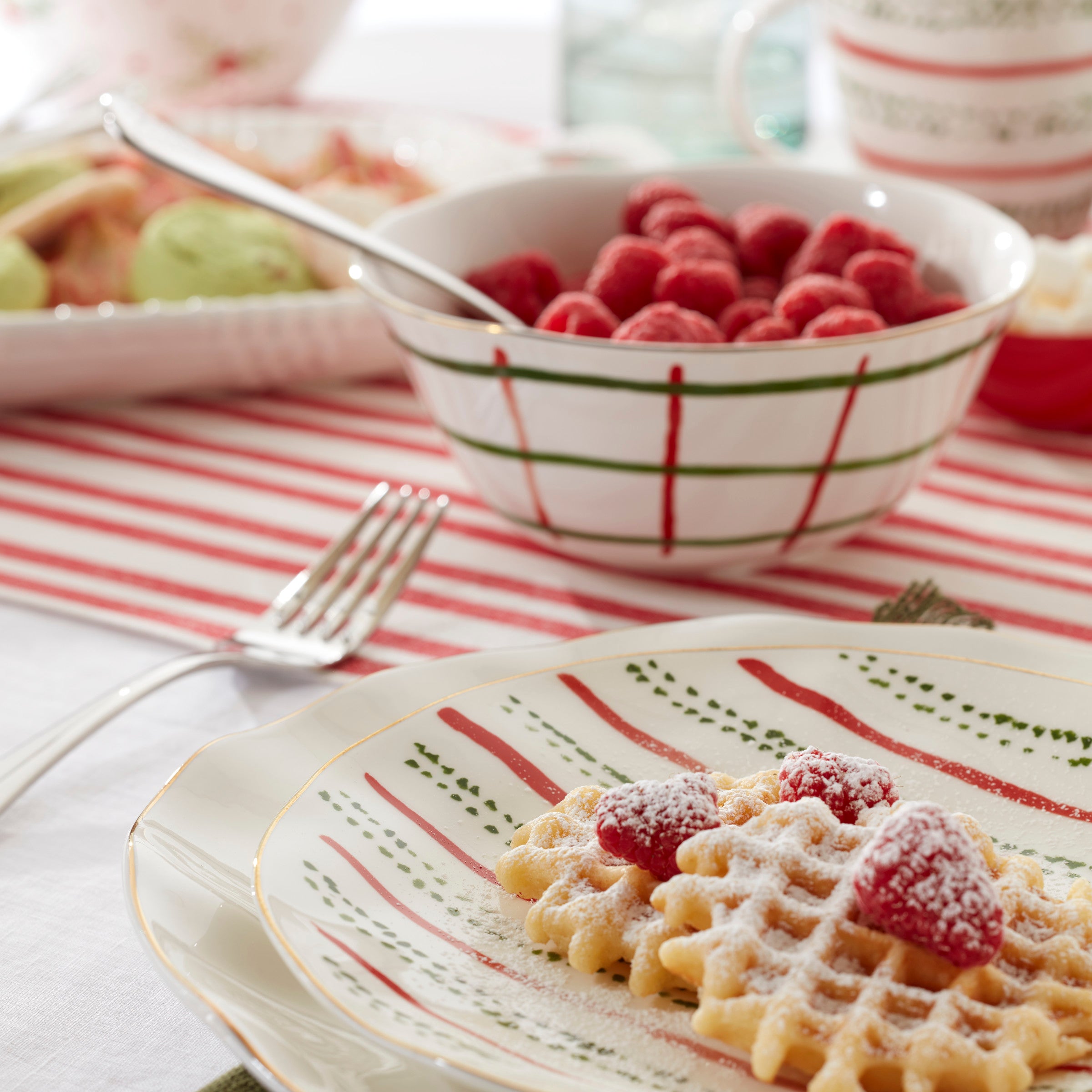 Bayberry 12-Piece Dessert Plate Set - Elegant Porcelain Dinnerware for Parties, Tea Time & Home Decor