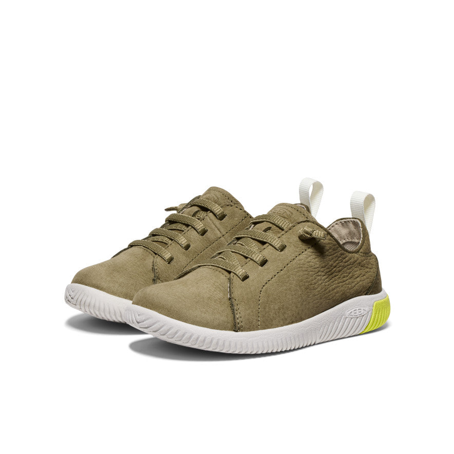 KNX Leather Sneakers for Toddlers & Little Kids - Martini Olive/Evening Primrose | Comfortable & Durable Shoes for Playtime, Preschool & Everyday Wear