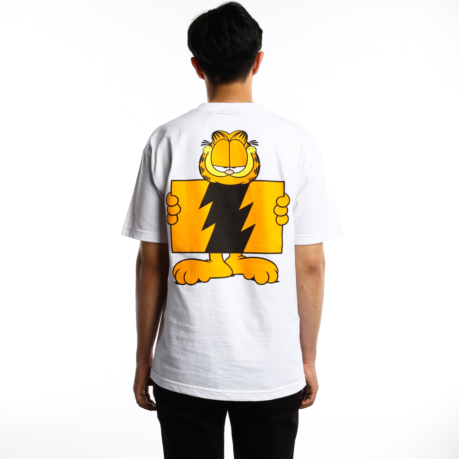 The Hundreds X Garfield Wildfire Graphic T-Shirt - White | Vintage Cartoon Streetwear Tee for Men | Perfect for Casual Outfits & Pop Culture Fans
