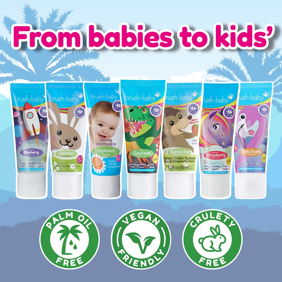 Brush-Baby Mild Spearmint Kids Toothpaste for Gentle Cleaning
