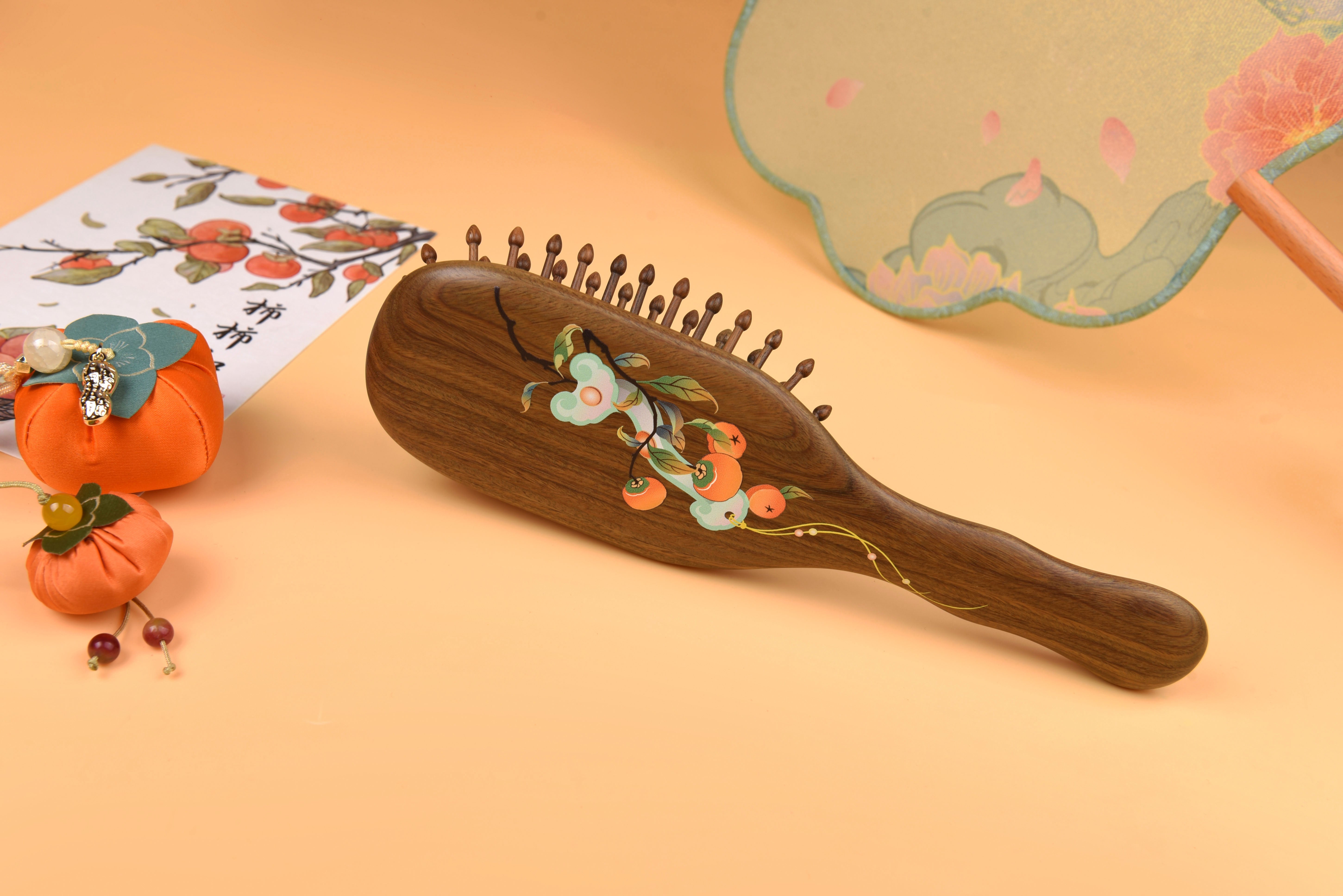 Premium VERAWOOD Hair Brush for Smooth & Tangle-Free Hair - Natural Wooden Detangling Brush for Daily Styling & Salon Use