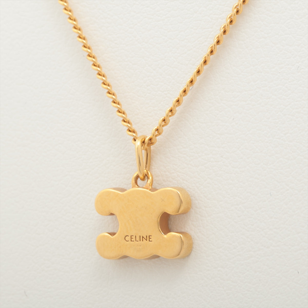 Celine Triomphe Gold Rhinestone Necklace - Elegant Costume Jewelry for Women | Perfect for Parties, Weddings & Evening Events