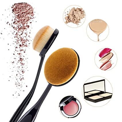 Zusaca Portable Toothbrush Style Foundation Brush - Soft Bristle BB Cream Brush for Flawless Makeup Application, Beginner-Friendly & No Powder Waste | Perfect for Travel & Everyday Makeup Routine