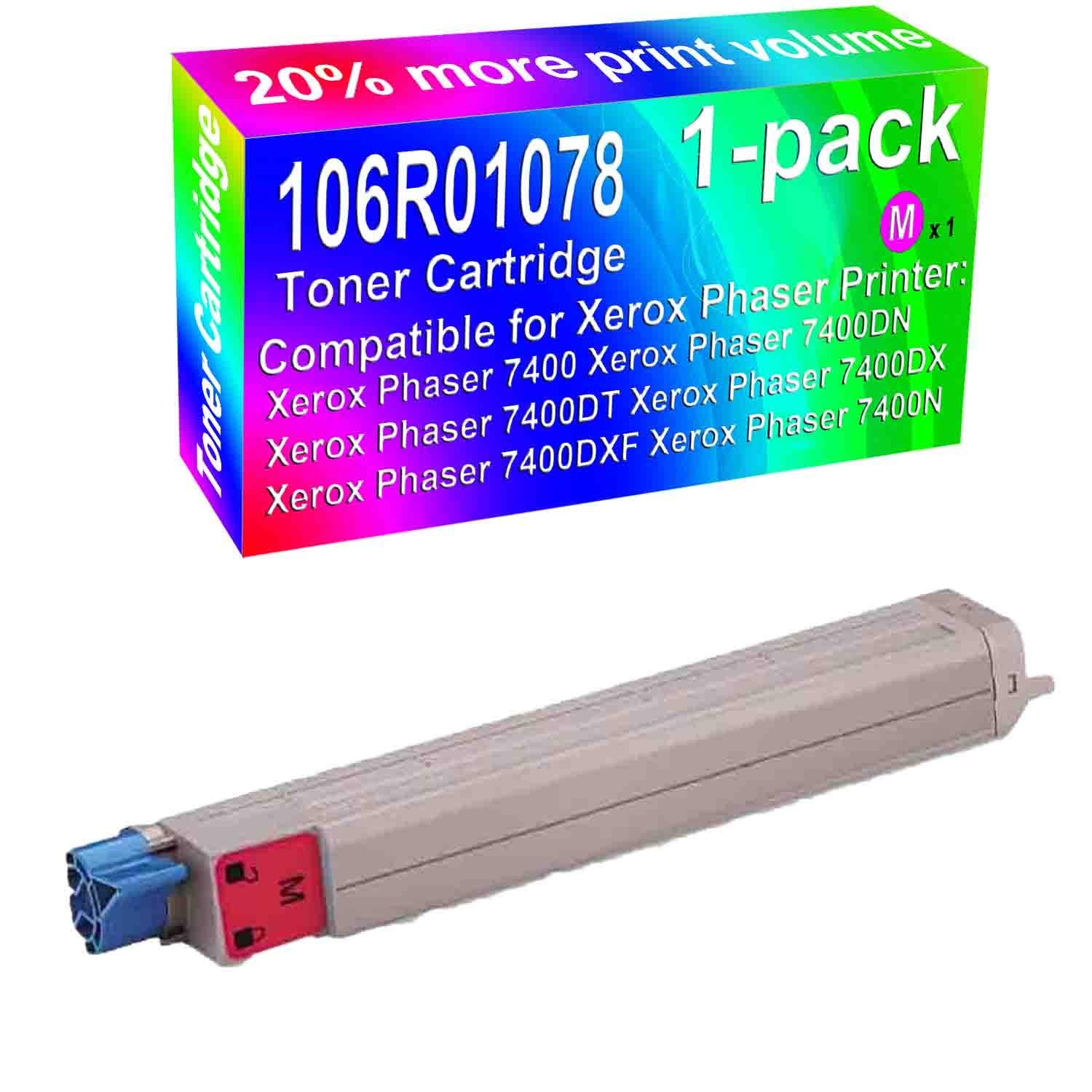 Compatible 106R01078 Magenta Imaging Toner Cartridge for Xerox Phaser 7400 7400DN 7400DT Printer - High-Quality Replacement for Office & Home Printing