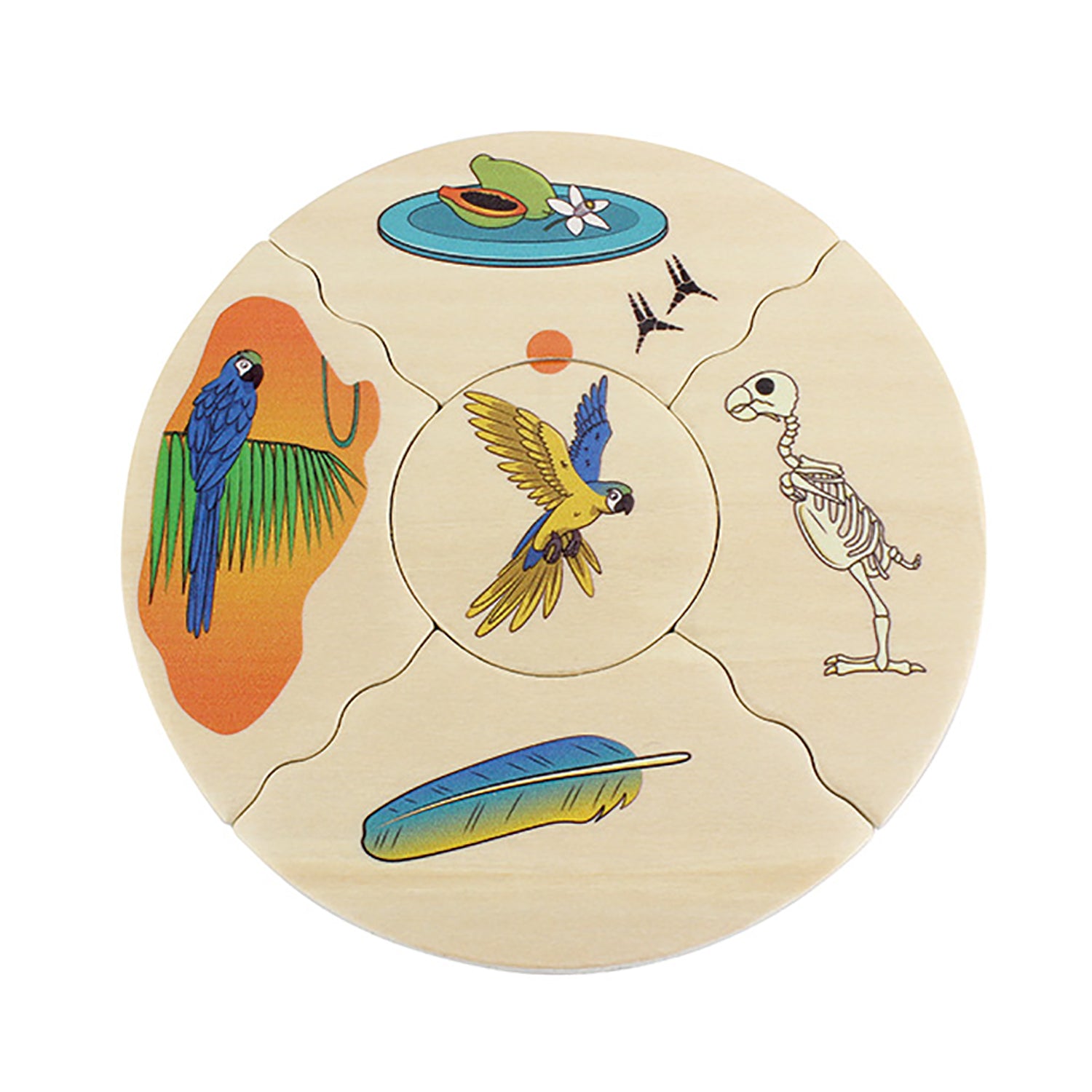 Beleduc Nawito Animal Kingdom Exploration Wooden Puzzle - 45 Piece Educational Toy for Kids | Perfect for Preschool Learning, Montessori Activities & Family Game Night