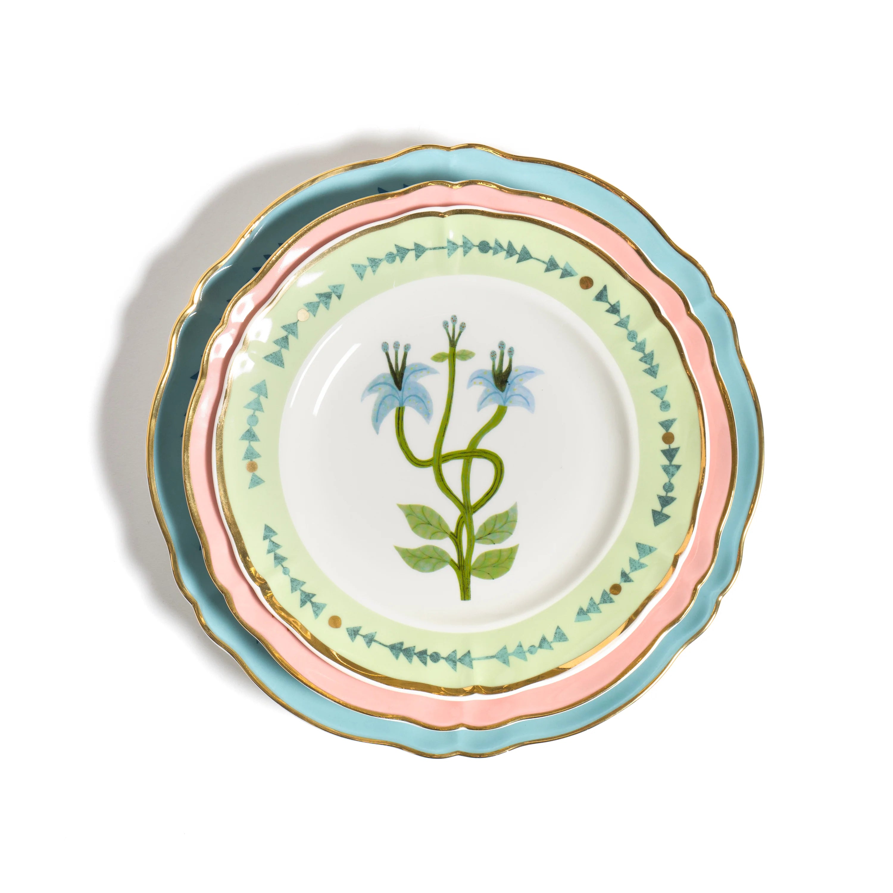 Bitossi Italy Botanica Dinnerware Set - Premium Ceramic Plates, Bowls & Mugs - Elegant Floral Design for Dining, Entertaining & Home Decor (50% Off Clearance Sale)
