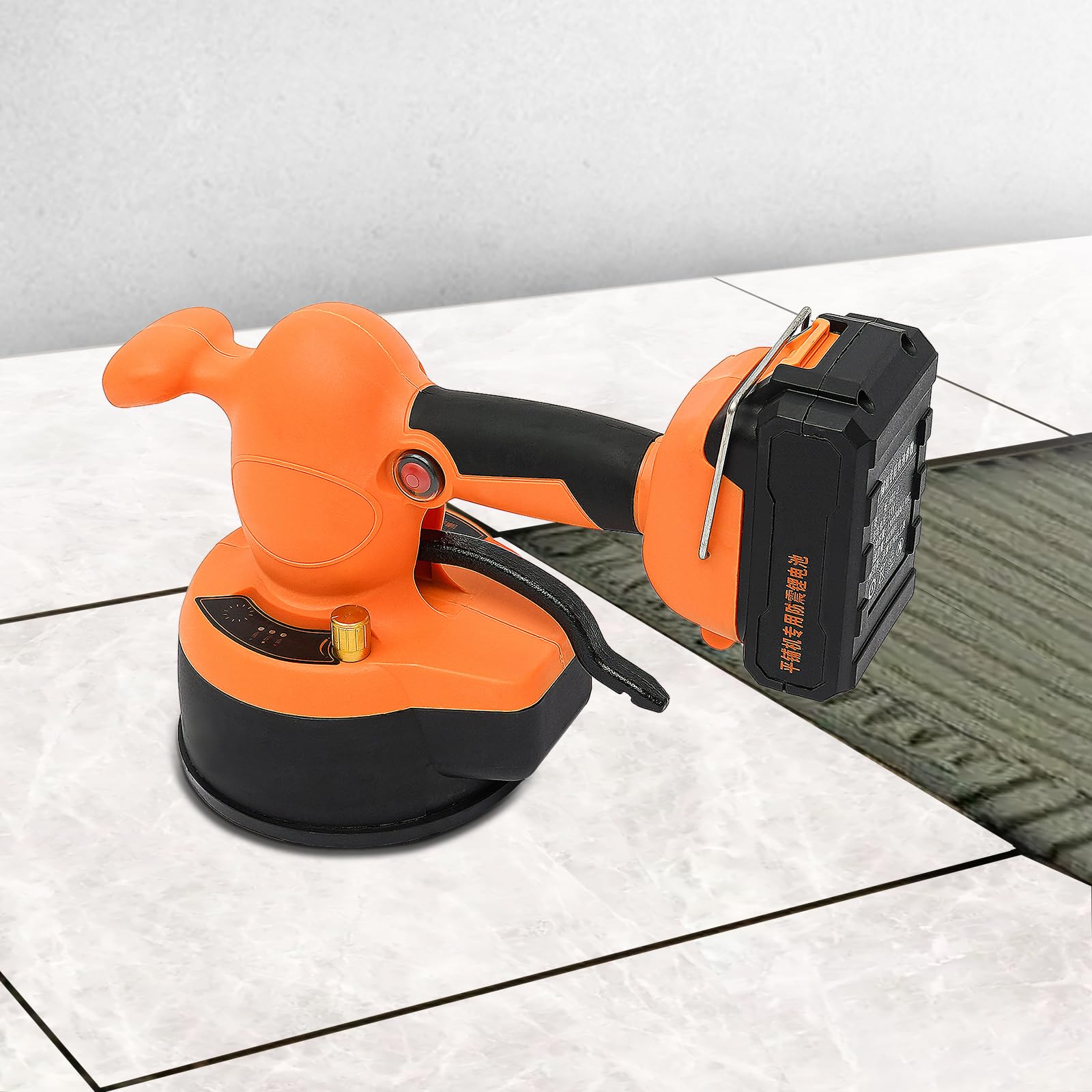 Professional Electric Tile Vibrator - Portable Tile Vibration Tool with Suction Cup & Rechargeable Battery for Floor Tiling, Plaster Laying & Automatic Leveling | Perfect for DIY Home Renovation, Bathroom Remodeling & Professional Tile Installation
