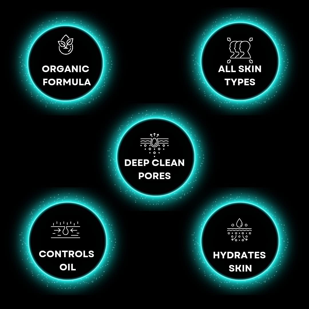 Brounss Oil Clear Anti Acne Detan Face Wash with Bamboo Charcoal & Neem | For Oily Skin, Pimples, Hydration & Brightening | Men & Women | 100ml | Daily Cleansing for Clear, Glowing Skin
