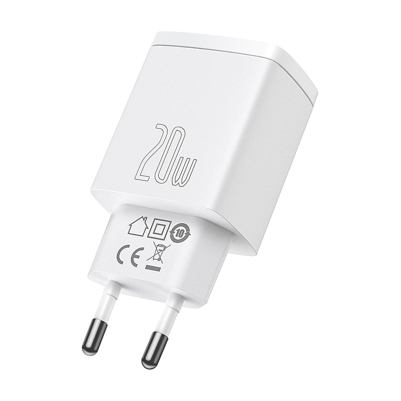 Baseus 20W Fast Charger with Dual USB & USB-C Ports - Compact & Powerful for iPhone, Android, Samsung - Perfect for Travel, Home & Office Use