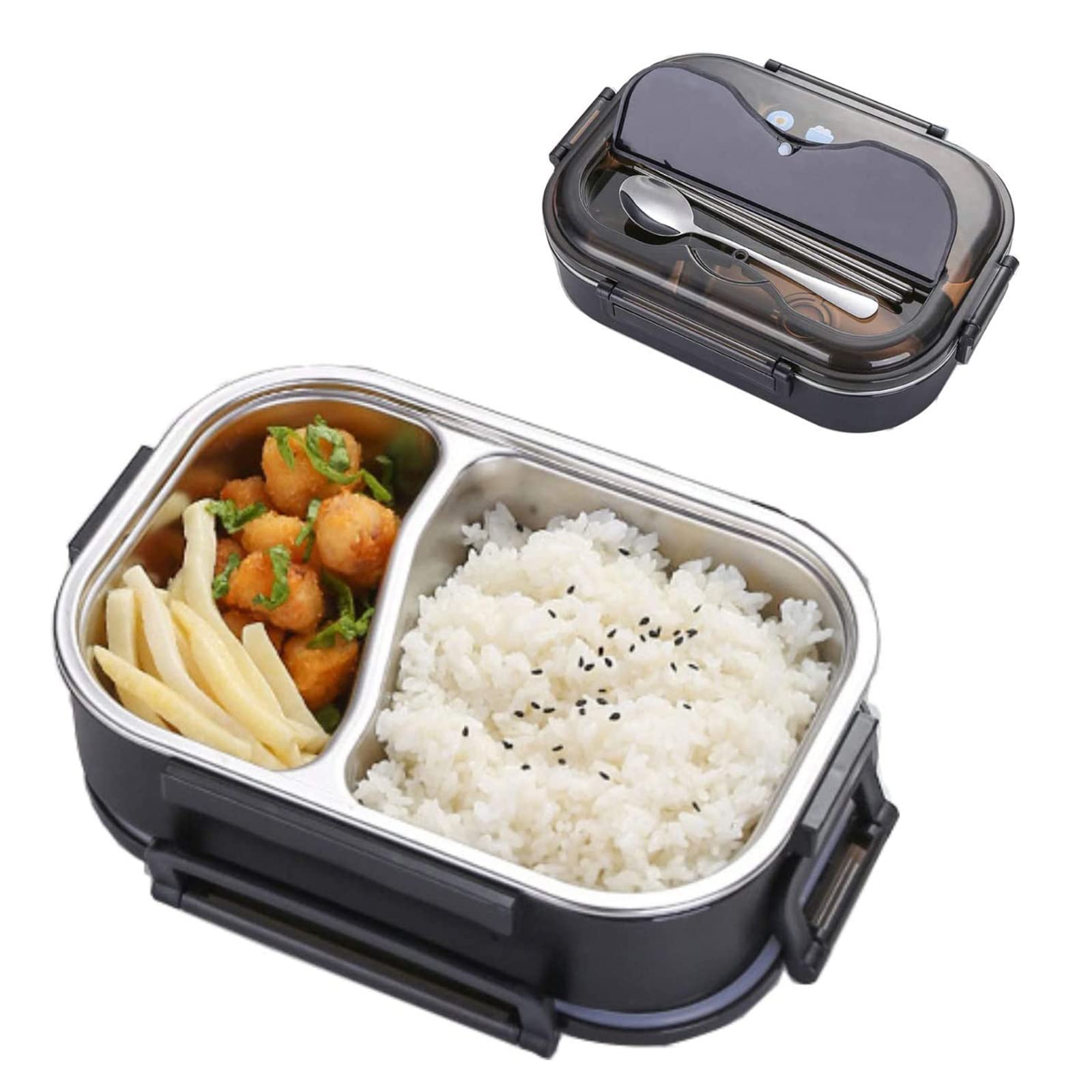 **304 Stainless Steel Leakproof Lunch Box - Eco-Friendly Bento Food Storage Container for Adults, Men & Women - Ideal for Office, School, Picnics & Meal Prep**