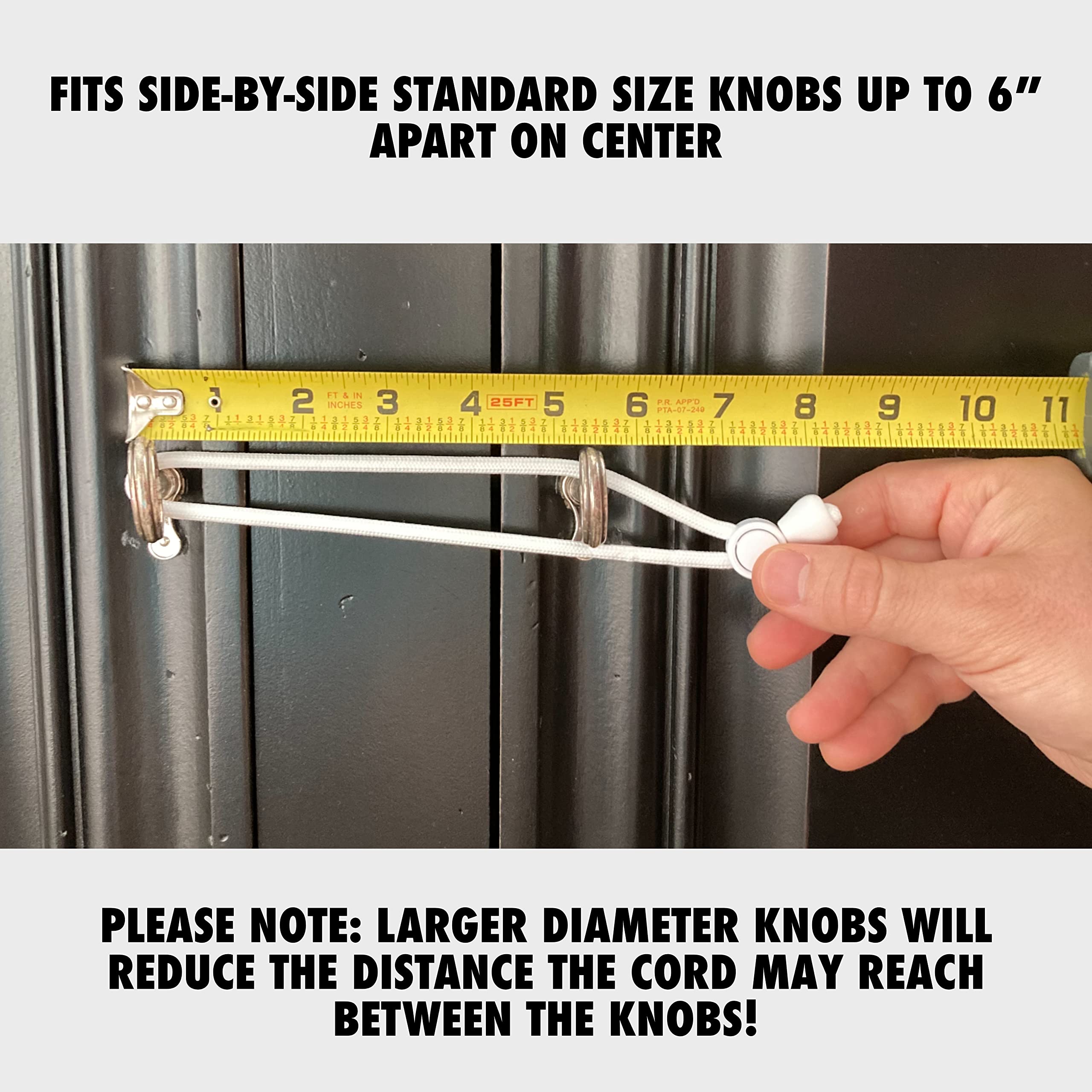 Baby Safety Cabinet Locks - Child Proof Cabinet Latches for Knobs, No Drill No Screw No Adhesive Home Safety Straps (White) - Perfect for Kitchen, Bathroom, RV & Nursery Childproofing