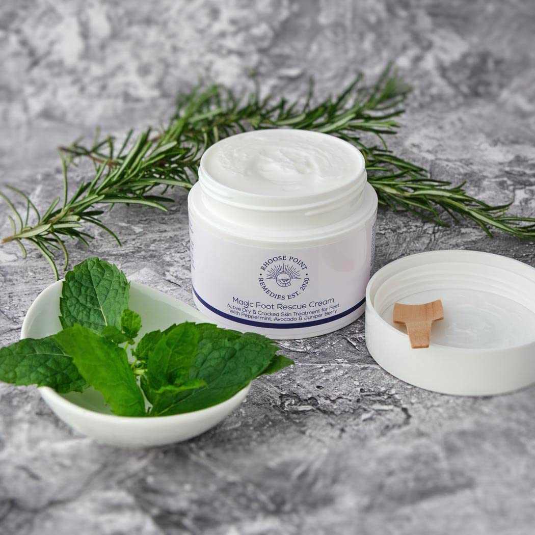 Vegan Foot Cream for Dry Cracked Heels - 100g Intensive Moisturizing Treatment with Cooling Peppermint | Softens Rough Skin & Prevents Cracks | Perfect for Daily Foot Care, Post-Pedicure Recovery & Winter Skin Protection