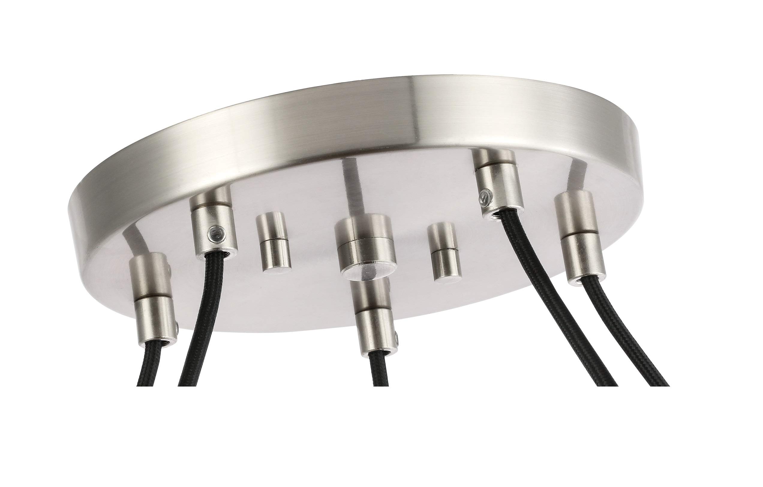 20426STN-C80480 Modern Nickel Pendant Chandelier - Elegant Ceiling Light Fixture for Dining Room, Kitchen Island & Bedroom Lighting