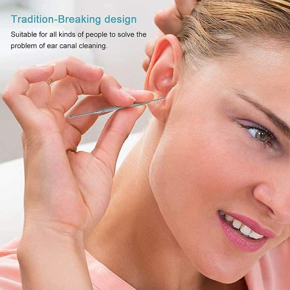 6PCS Stainless Steel Ear Wax Cleaner Tool Set - Safe & Hygienic Ear Pick Removal Kit for Men & Women - Unisex Ear Curette Cleaner for Gentle Earwax Removal (Pink) | Perfect for Home Use, Travel & Personal Hygiene Care