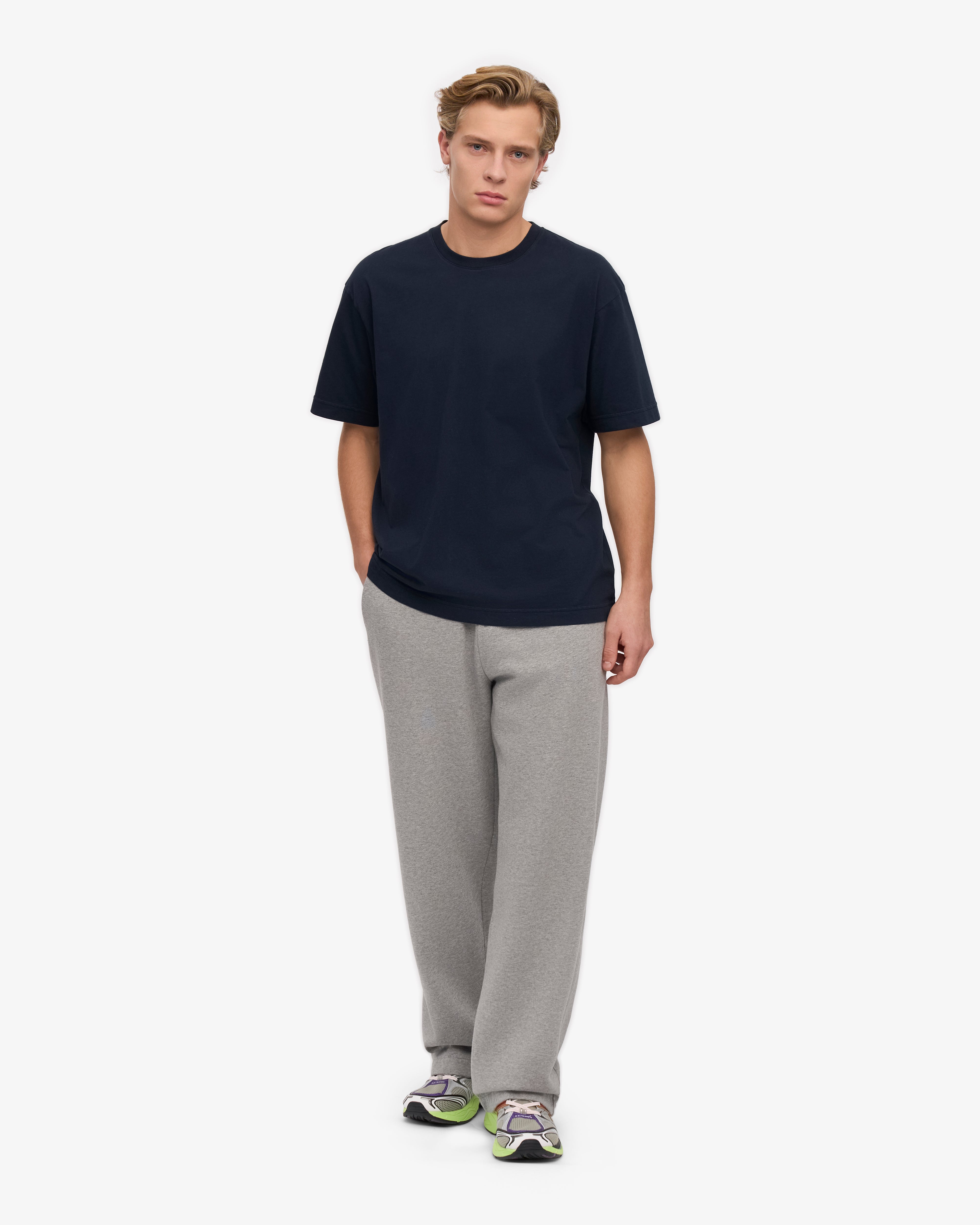 Premium Oversized Organic Cotton T-Shirt for Men & Women - Soft, Comfortable & Eco-Friendly Navy Blue Tee - Perfect for Casual Wear, Loungewear & Everyday Outfits