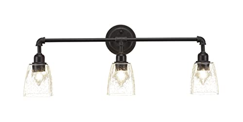 Toltec Lighting 183-DG-461 Vintage 3-Light Bathroom Vanity Bar with 4.5