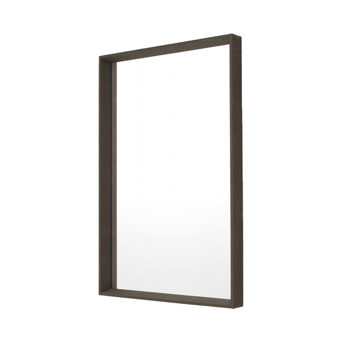 Hugo Timber Mirror in Charcoal - Modern Wooden Wall Mirror for Living Room, Bedroom, and Entryway Decor