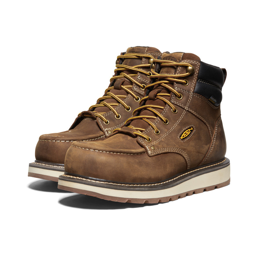 Men's Cincinnati 6 Waterproof Work Boots with Carbon Toe - Safety Boots for Construction & Outdoor Work | Belgian/Sandshell | Durable for Hiking, Hunting & Heavy Duty Jobs