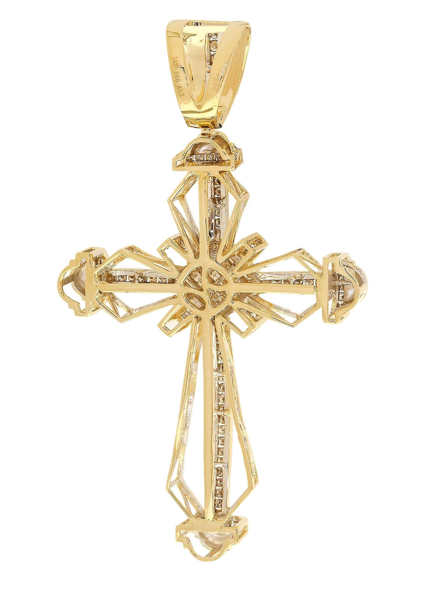 1.36 Carat Diamond Cross Pendant Necklace - 17.73 Grams | Elegant Religious Jewelry for Women & Men | Perfect for Church, Weddings & Special Occasions