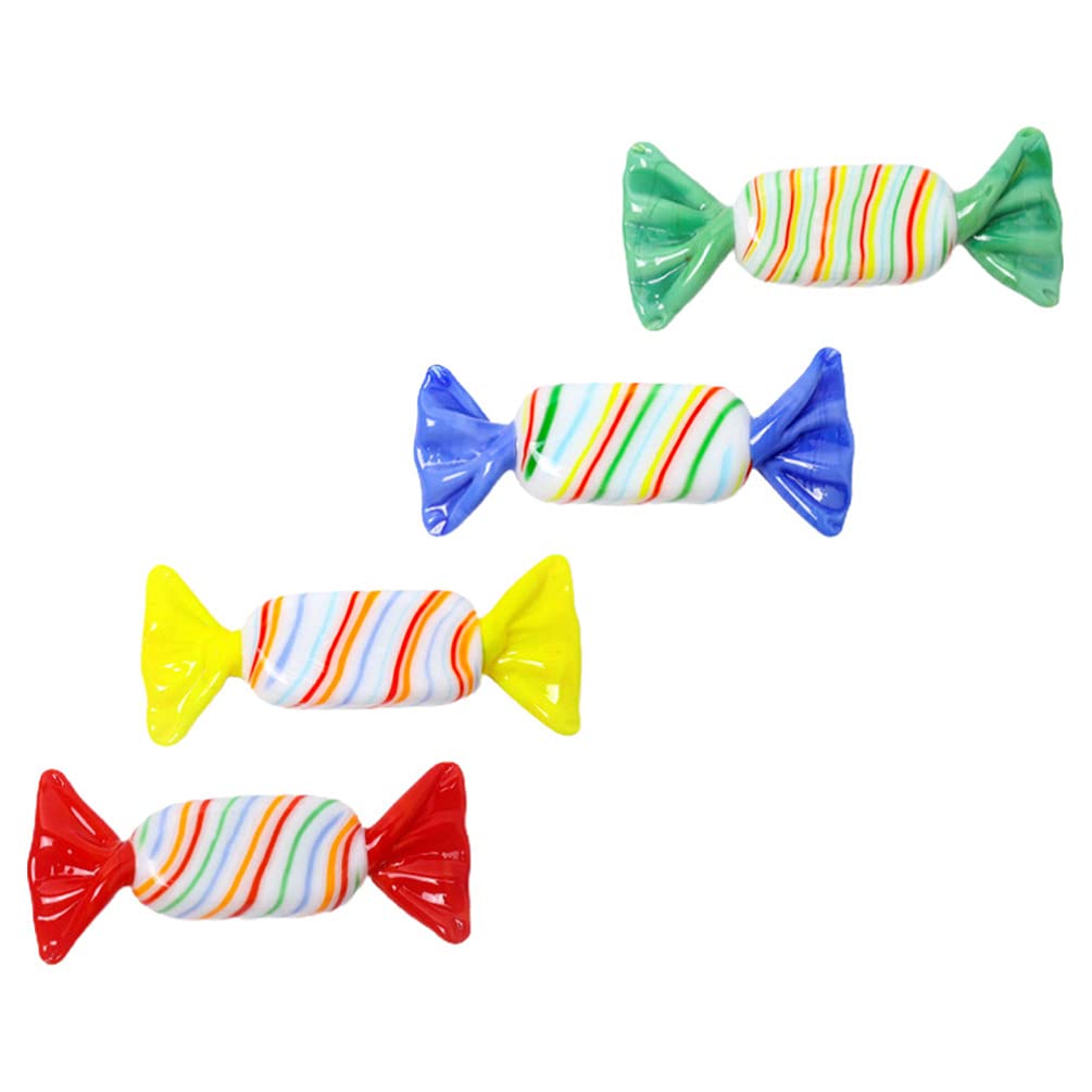 4pcs Glass Candy Ornaments - Unique Home Decor for Parties & Gifts