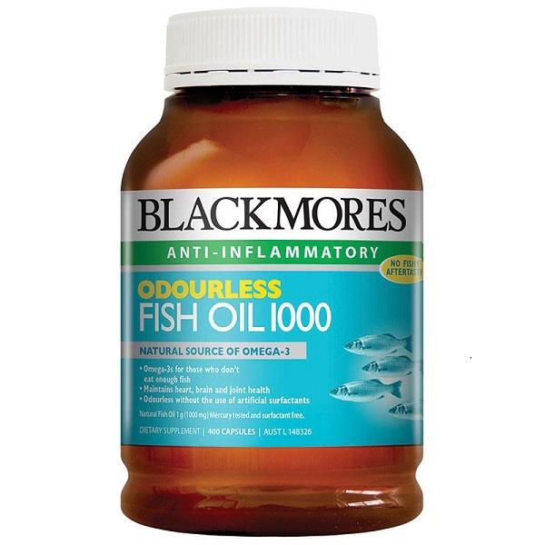 Blackmores Odourless Fish Oil 1000mg - Premium Omega-3 Supplement for Heart, Brain & Joint Health - Supports Cardiovascular Function & Cognitive Performance - Ideal for Daily Wellness & Active Lifestyle