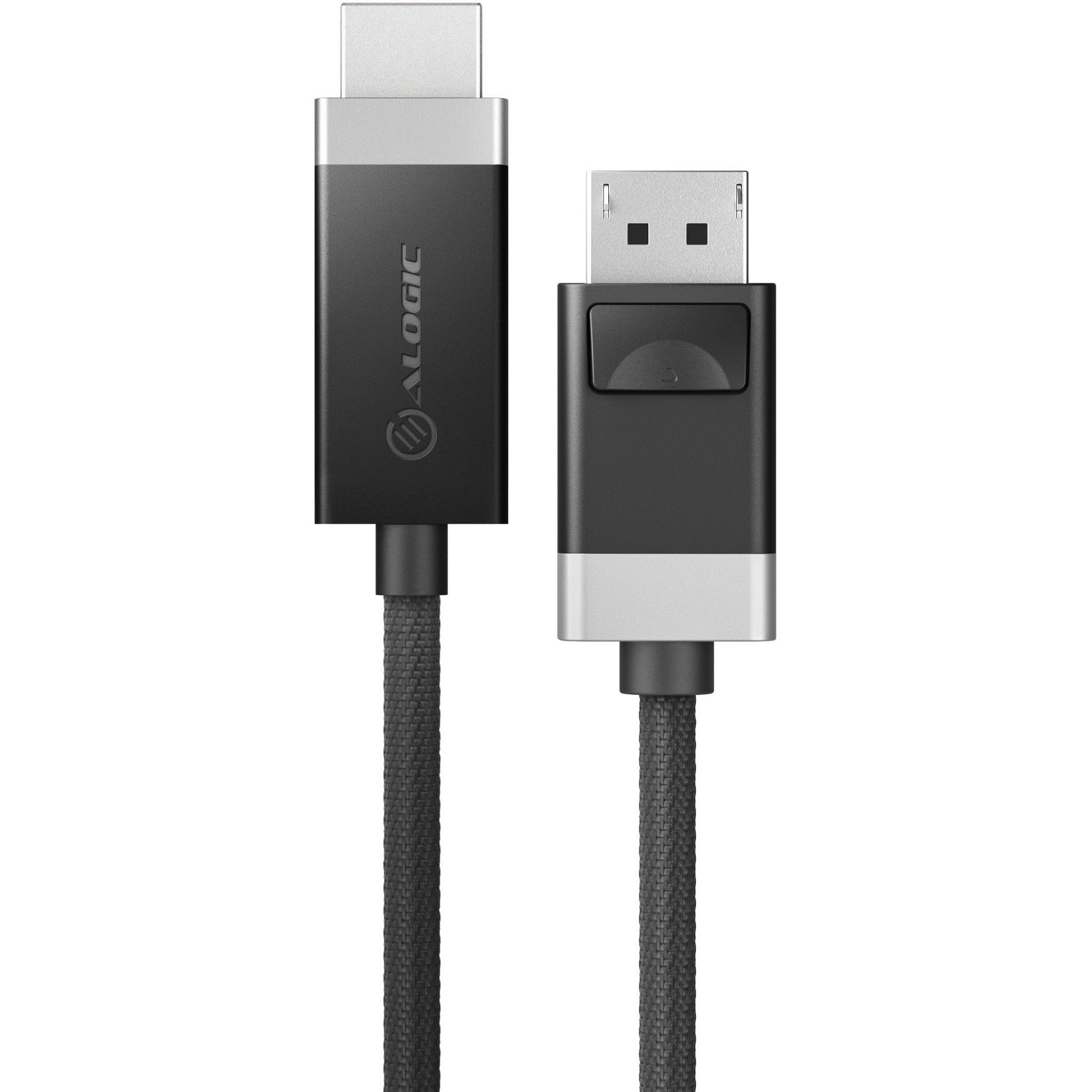 Alogic Fusion 4K DisplayPort to HDMI Active Cable 6.6ft (2m) - Ultra HD Video & Audio Transmission for Gaming, Home Theater & Office Setup